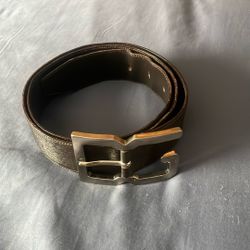 Dolce & Gabbana men’s black rectangular buckle belt, 38 inch