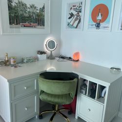 Pottery Barn L-Shaped Desk With Storage