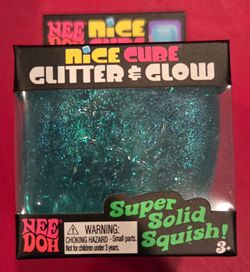 NEEDOH, Nice Cube, Glitter & Glow, Blue, VHTF