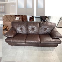 Brown Leather Couch