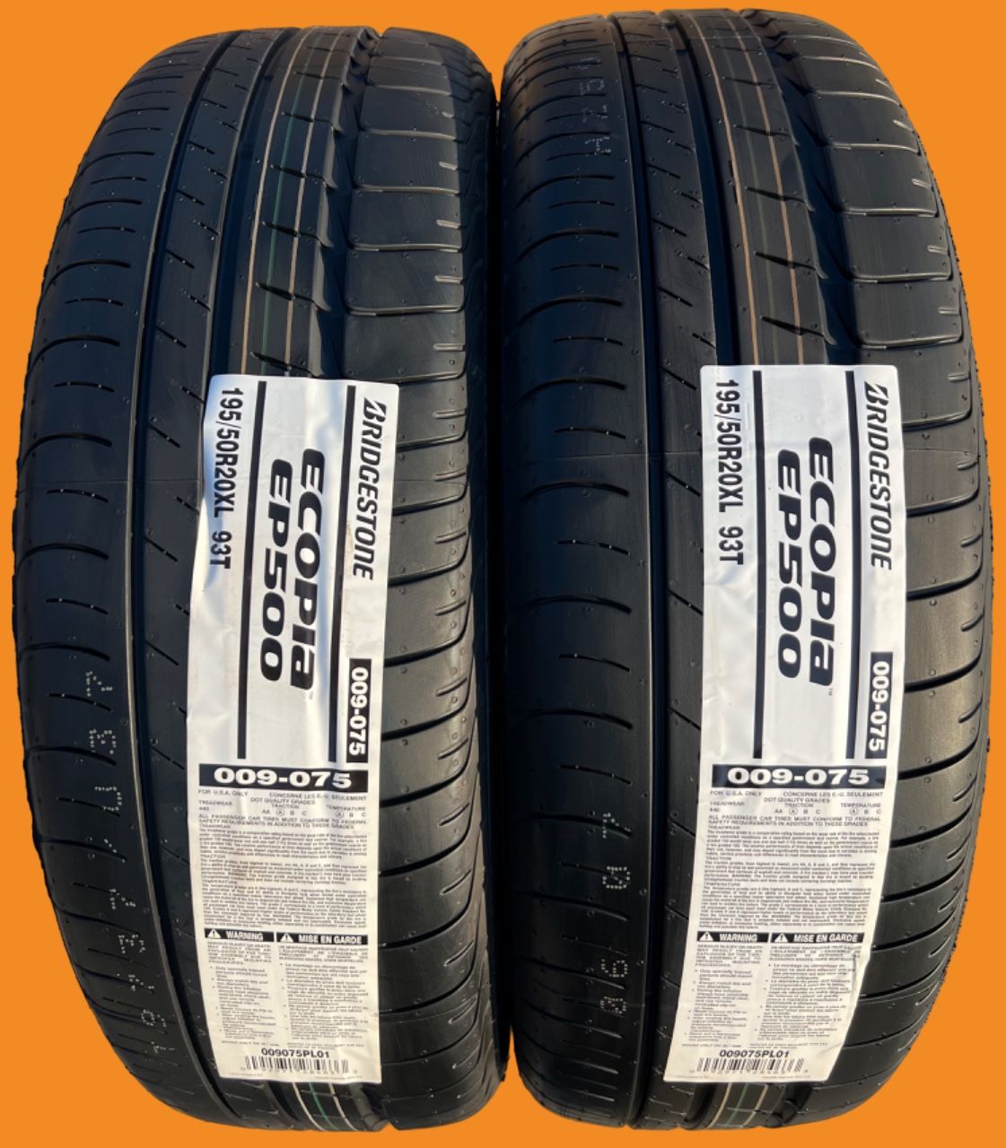 TWO NEW 195/50R20 Bridgestone Ecopia EP500 BMW i3 Tires 195-50-20 195 50 20