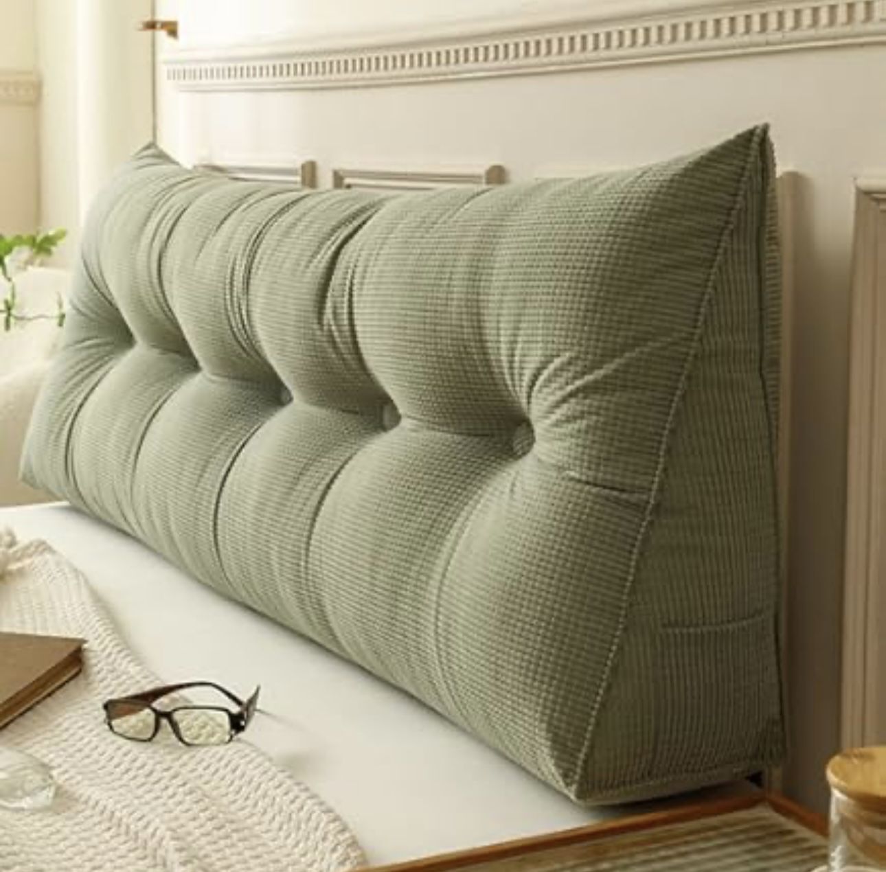 ๐๏ธ Queen Size Large Lumbar Support Headboard Cushion