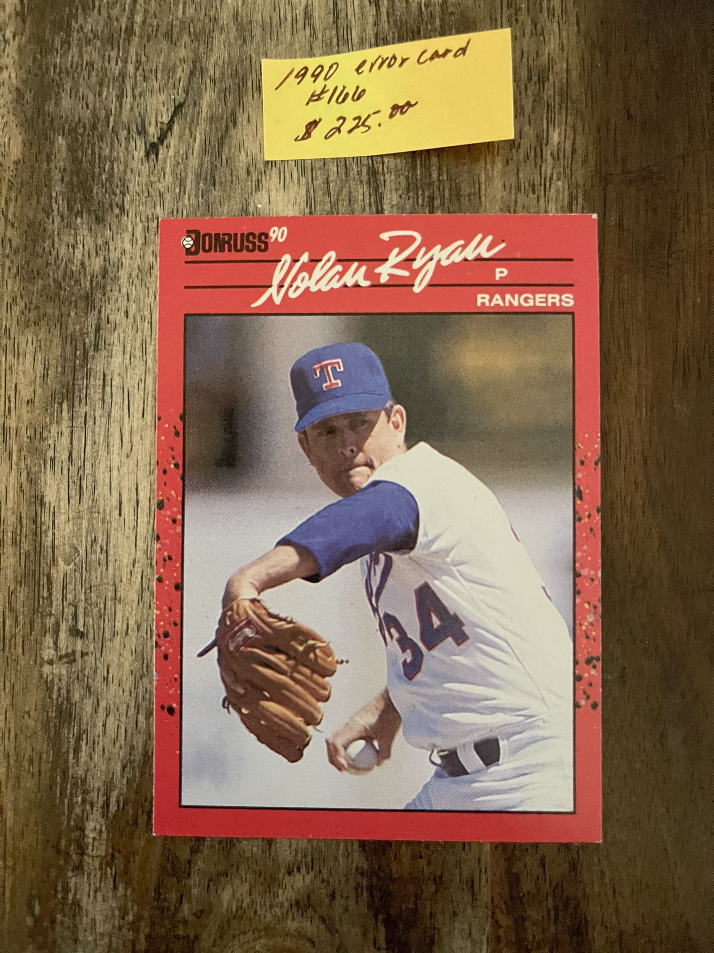 Nolan Ryan Donruss 90’ Card