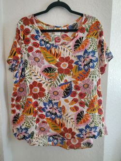Linen blouse plus size 1X