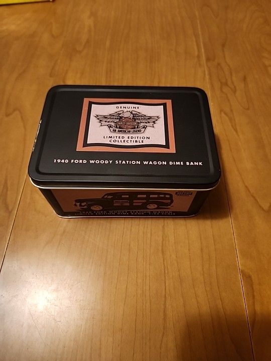Harley Davidson 1940 Ford Woody Station Wagon Dime Bank