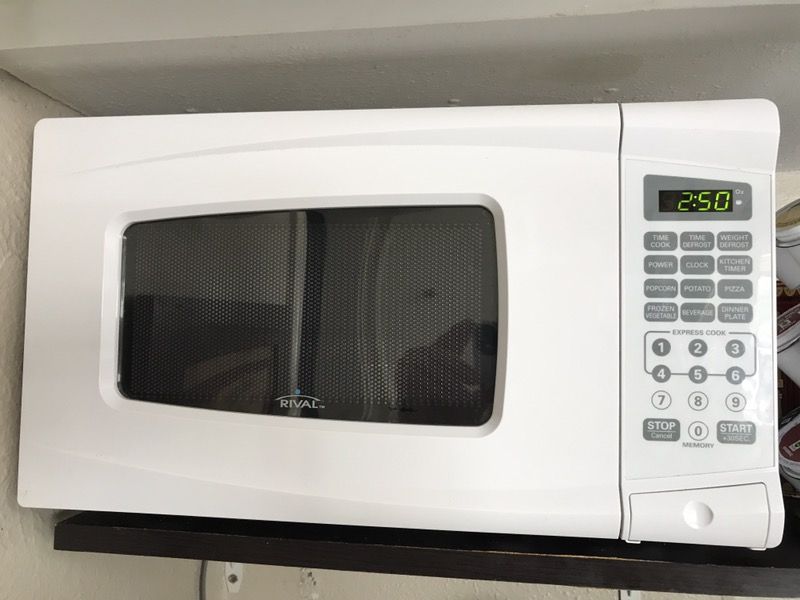 White microwave oven