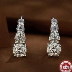 Three Layer Diamond Earrings 