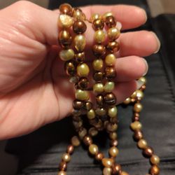 Chocolate Fresh Water Pearls Various Sizes Long Strand