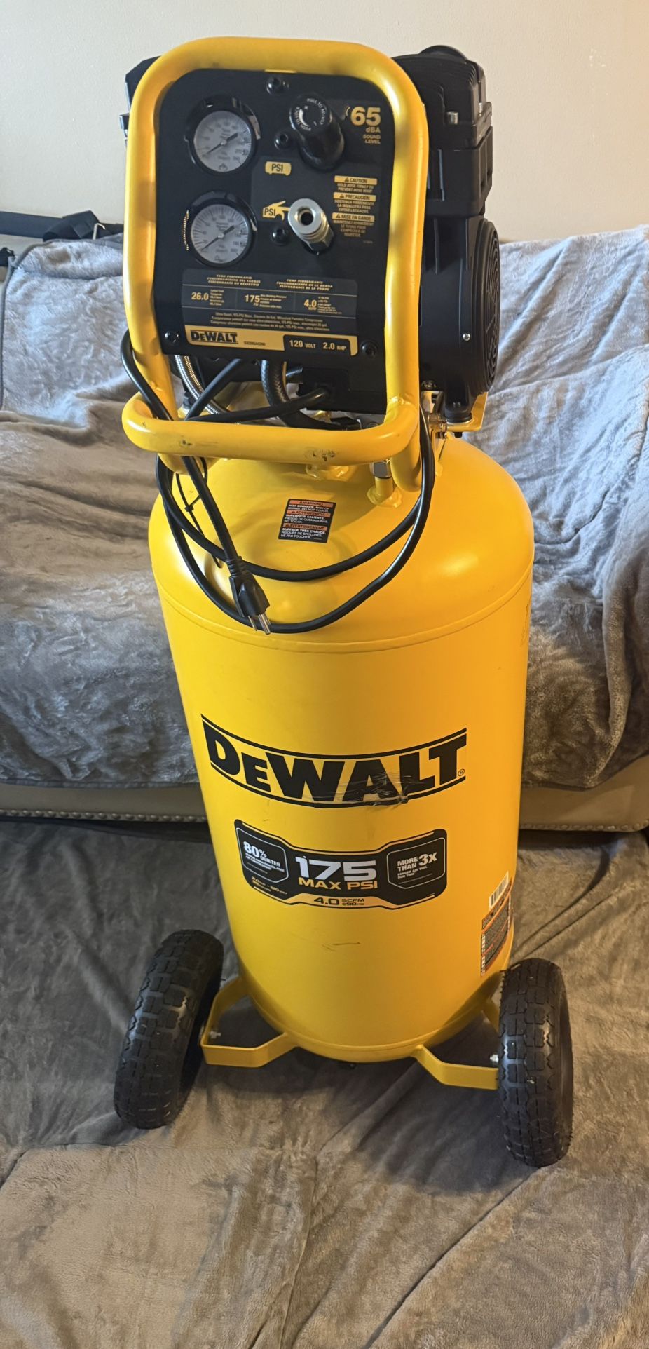 DEWALT 26 Gal. 175 PSI Ultra Quiet Portable Electric Air Compressor