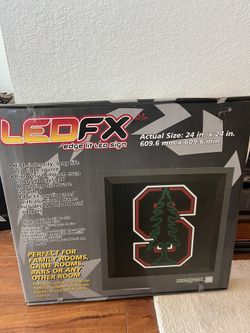 NCAA STANFORD CARDINAL LED/FX Edge Lit LED Bar Mancave Sign 24" New