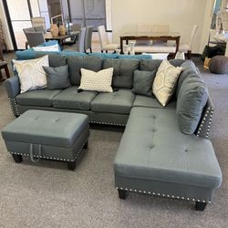 Sectional With Ottoman 