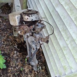 Old Boat Motor Decorative Or Parts