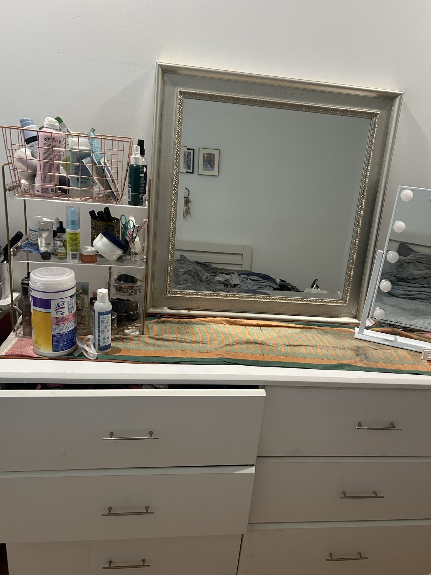 Gold Square Mirror