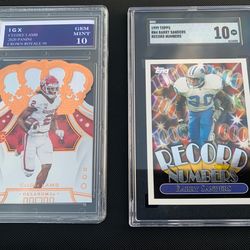 NFL football sports cards and slabs