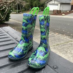 Small Child Kid Children Toddler Dinosaur Rubber Boots Brand New Never Used Size 13/1