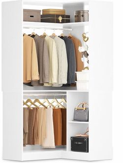 Corner Closet System With Shelves