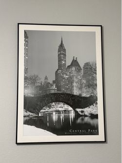 Framed Central Park New York 1961 Poster