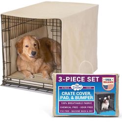 EUC Large Dog / Puppy Crate With Bumper, Pad And Cover
