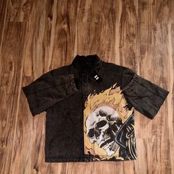 HUF x Marvel Ghost Rider Denim Jacket (M) – Limited Edition