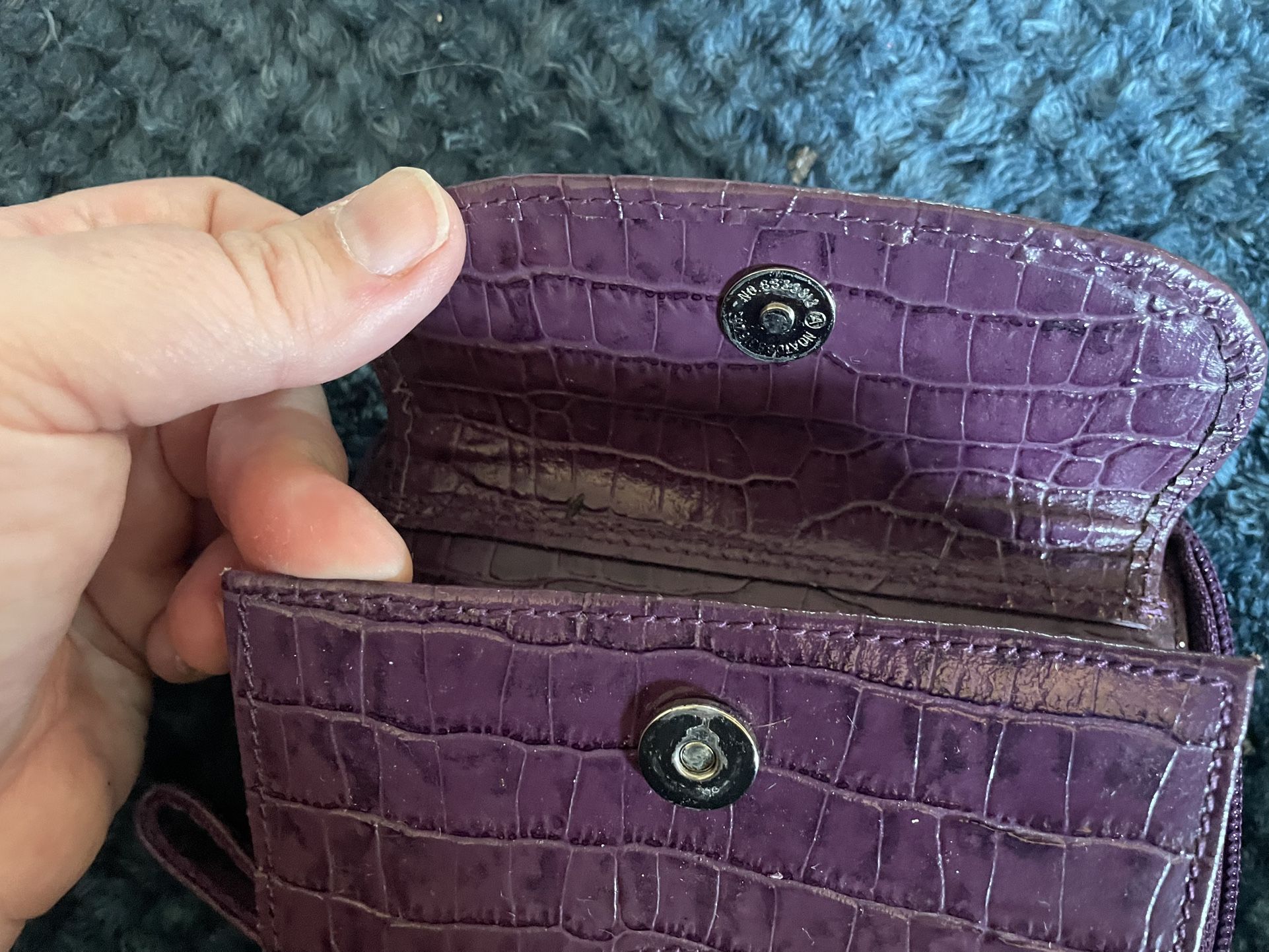 Purple Pleather Wristlet