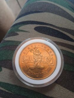 Mickey mouse 60th anniversary 22k gold plated  coin
