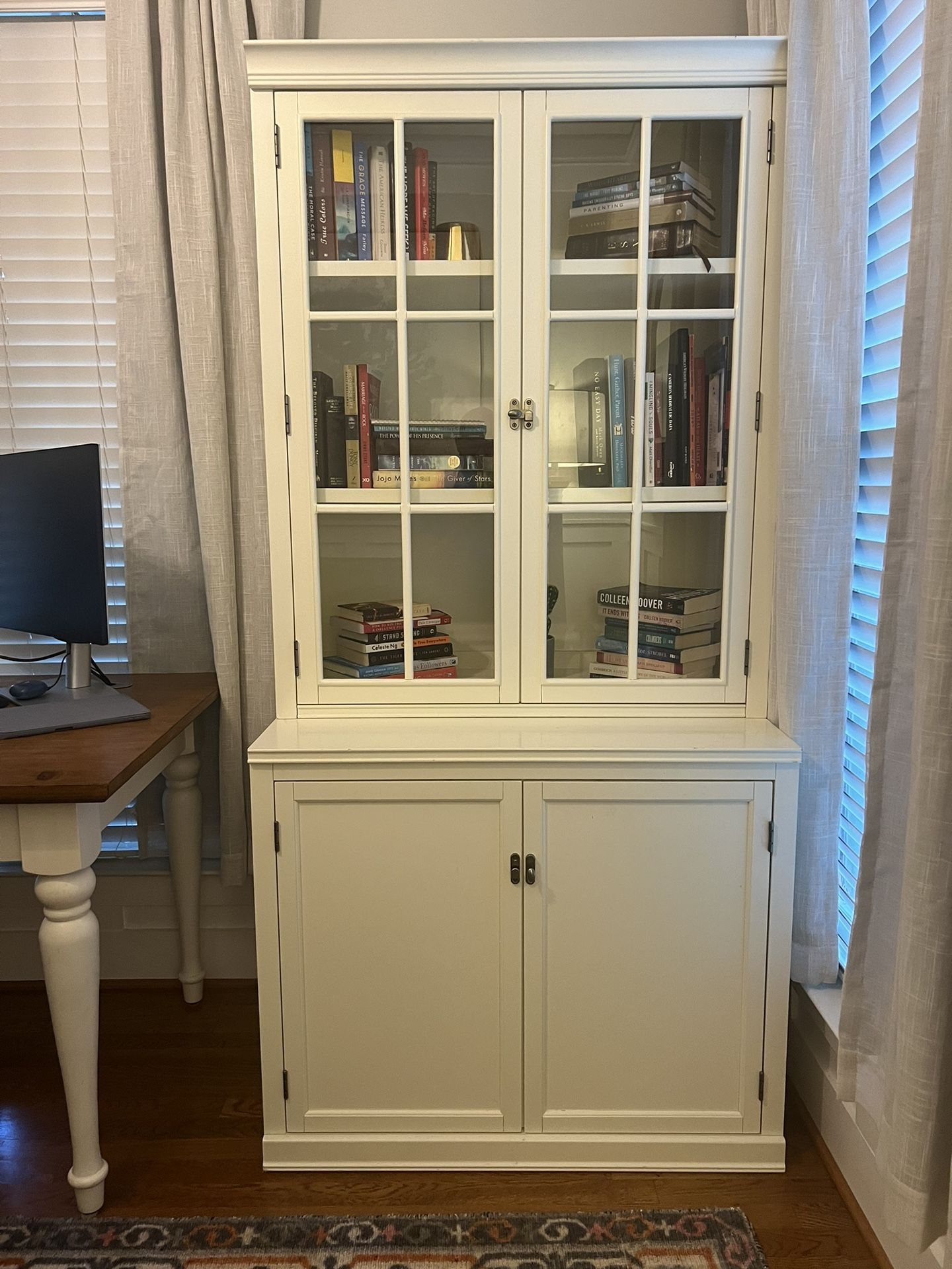 Pottery Barn Bookshelf and Cabinet Combination