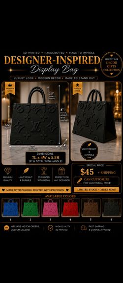 Deisgner inspired display bag