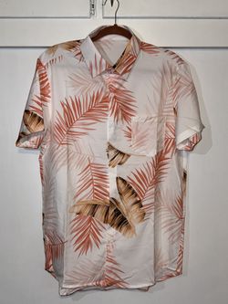 Tropical Print Shirt And Shorts Men’s Set
