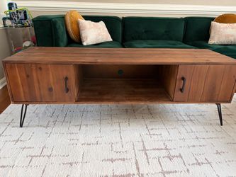 Mid century modern wood media stand