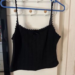black lace cami top