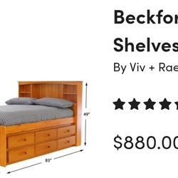 Captain Bed 6 Drawers An Full Storage On Other Side Underneath 
