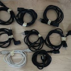 8 Pc Power Cords For $5 Incl 1 Euro Power Cord