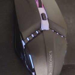 Zebronics Color Changing Wired Gaming Mouse  1600 DPI