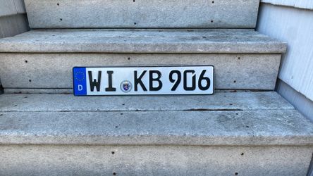 German Vehicle License Plate
