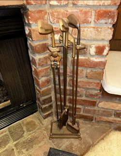 Vintage Bronze  Fire Place  Set 