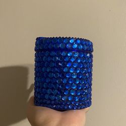 Blue Rhinestone Storage Holder 