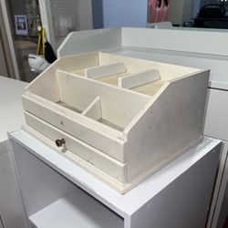 Vintage White Jewelry Box & Charging Valet