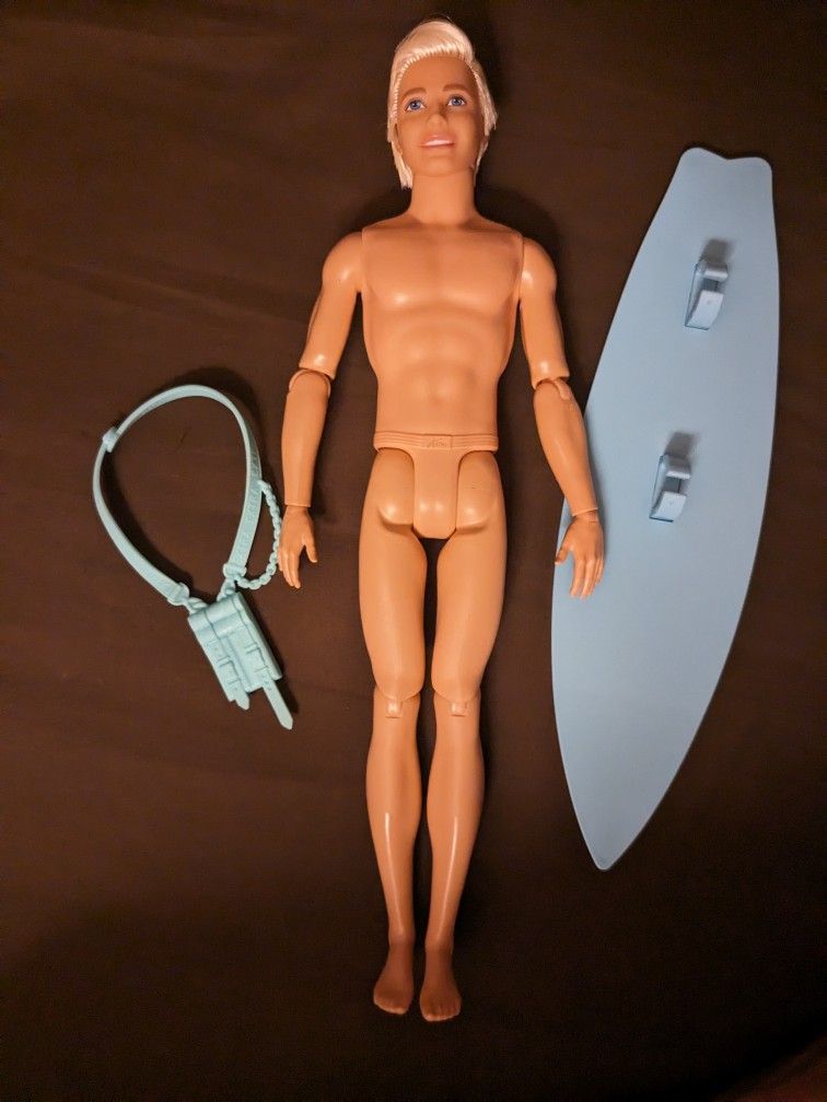 Ken Nude Barbie The Movie Articulated Fashion Doll Ryan Gosling Blonde Smiling