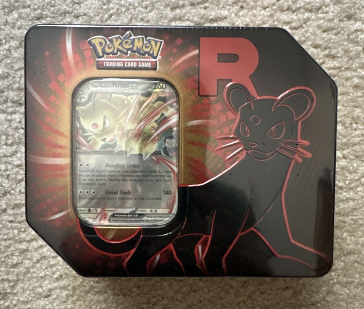 Pokemon Team Rocket MewTwo Tin New Sealed Destined Rivals w/Haughty Order card Pokemon Team Rocket MewTwo Tin New Sealed Destined Rivals w/Haughty Order card