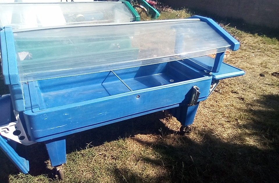 Blue Cambro Food And Beverage Cart (Please See Description