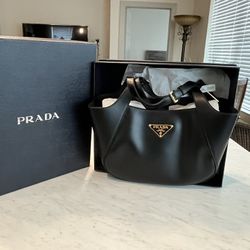 Prada Medium Leather Tote Bag