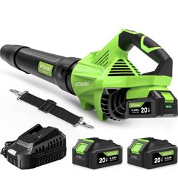 MTkoala Leaf Blower Cordless, New Upgraded 1200W Brushless Motor Leaf Blower, 700CFM 200MPH with 3 Speed Modes, 160Mins Max Runtime, Handheld Electric