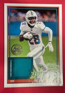 2026 Topps Flagship De’Von Achane 1991 Relic 91TFR-DA Player Worn