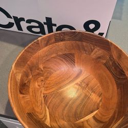 Crate&Barrel Wooden Bowl