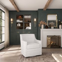 Crux Multicolor Swivel Accent Chair