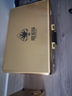 gold briefcase