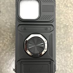 6-in-1 for iPhone 15 Pro Max Case with Screen Protector[3 Pcs] + Slide Camera Cover + 360° Magnetic Ring Stand Heavy Duty Protective Shockproof Phone 