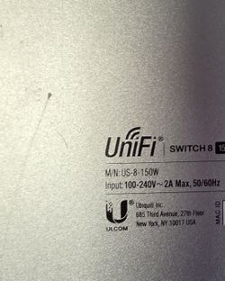 Ubiquiti UniFi Switch 8 150W (US-8-150W) - $100