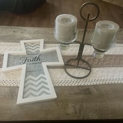 Candle Holder N Wall Cross
