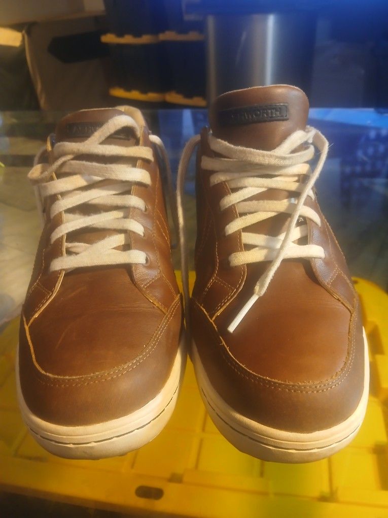 Ashworth Men's Spikeless water Resistant Brown Leather Golf Size 13